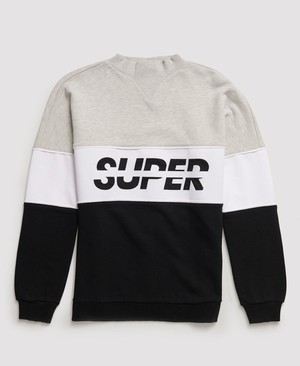 Superdry Sport Pusher Crew Női Pulóver Fekete | ADVWX6502